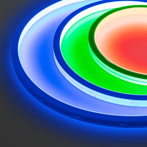 Лента светодиодная герметичная MOONLIGHT-TOP-GM192-13x12mm 24V RGBW-Warm (14.4 W/m, IP67, 5m, wire x2) (Arlight, Вывод боковой, 3 года)