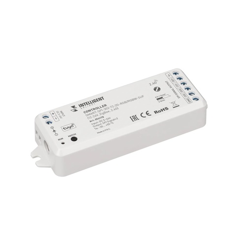 INTELLIGENT ARLIGHT Контроллер SMART-SPI-302-72-2G-RGB/RGBW-SUF (12-24V, ZigBee, 2.4G) (IARL, IP20 Пластик, 5 лет)