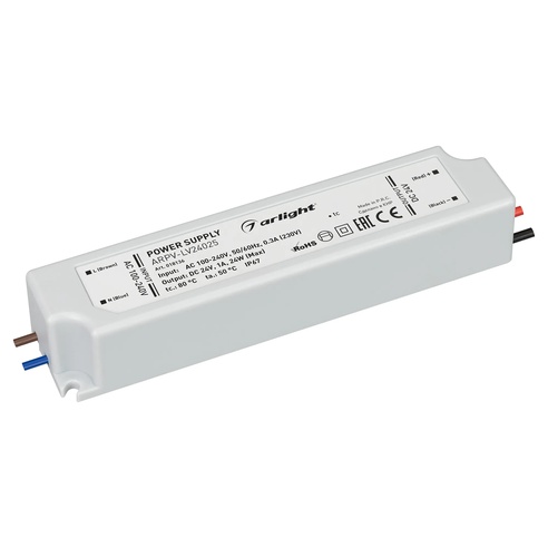 Блок питания ARPV-LV24025 (24V, 1.0A, 24W) (Arlight, IP67 Пластик, 2 года)