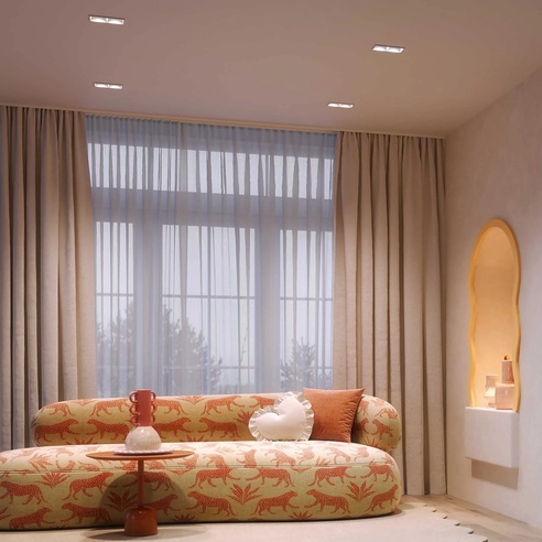 Светильник MS-FLOW-BUILT-S85x85-12W Warm3000 (WH, 55 deg, 230V) (Arlight, IP20 Металл, 5 лет)