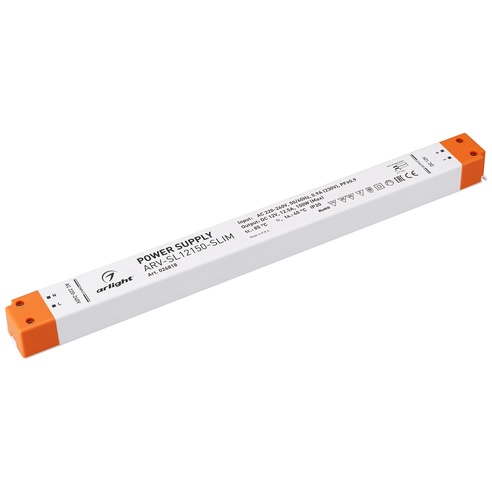 Блок питания ARV-SL12150-SLIM (12V, 12.5A, 150W, PFC) (Arlight, IP20 Пластик, 3 года)