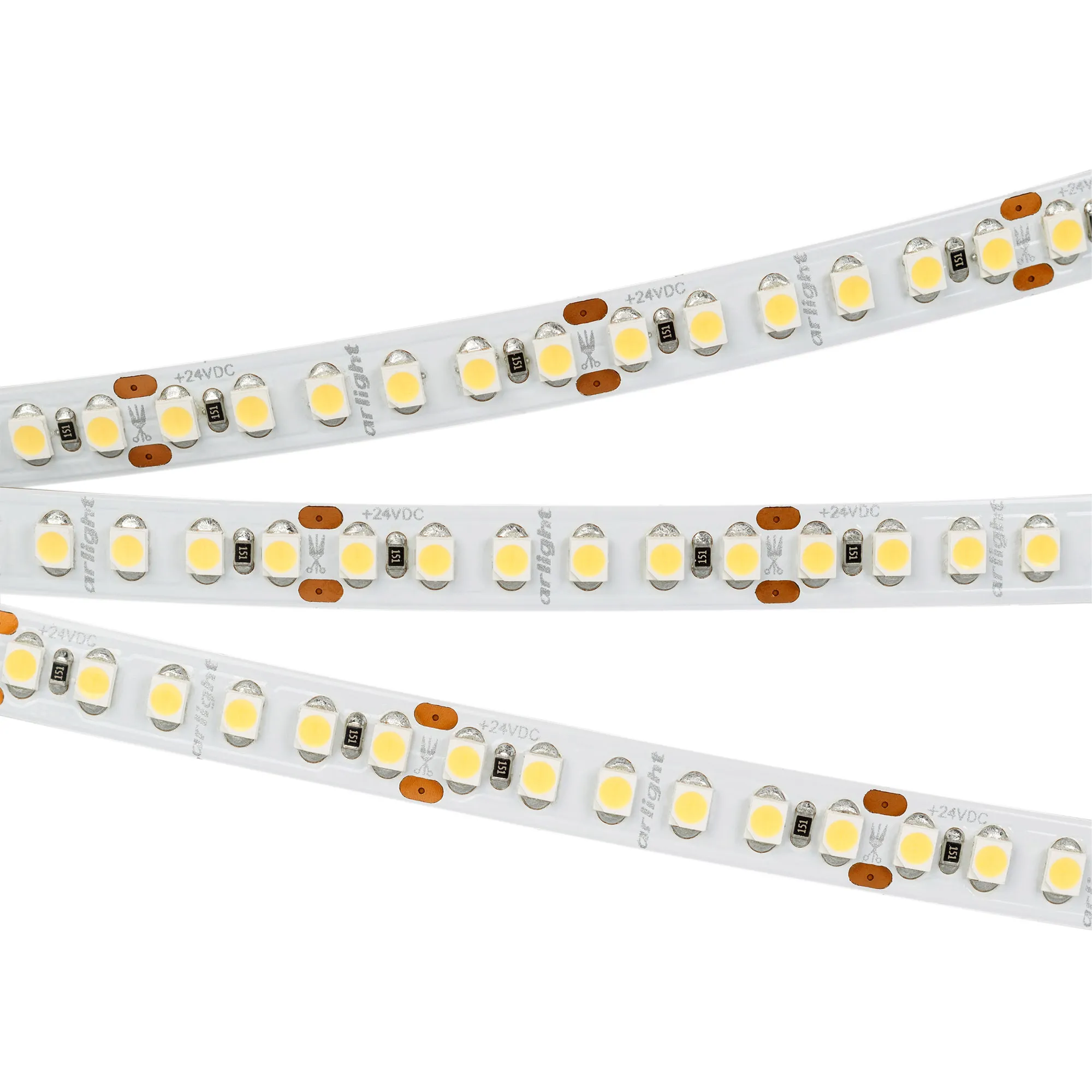 Лента светодиодная RT6-3528-180 24V White6000 3x (900 LED) (Arlight, 14.4 Вт/м, IP20)
