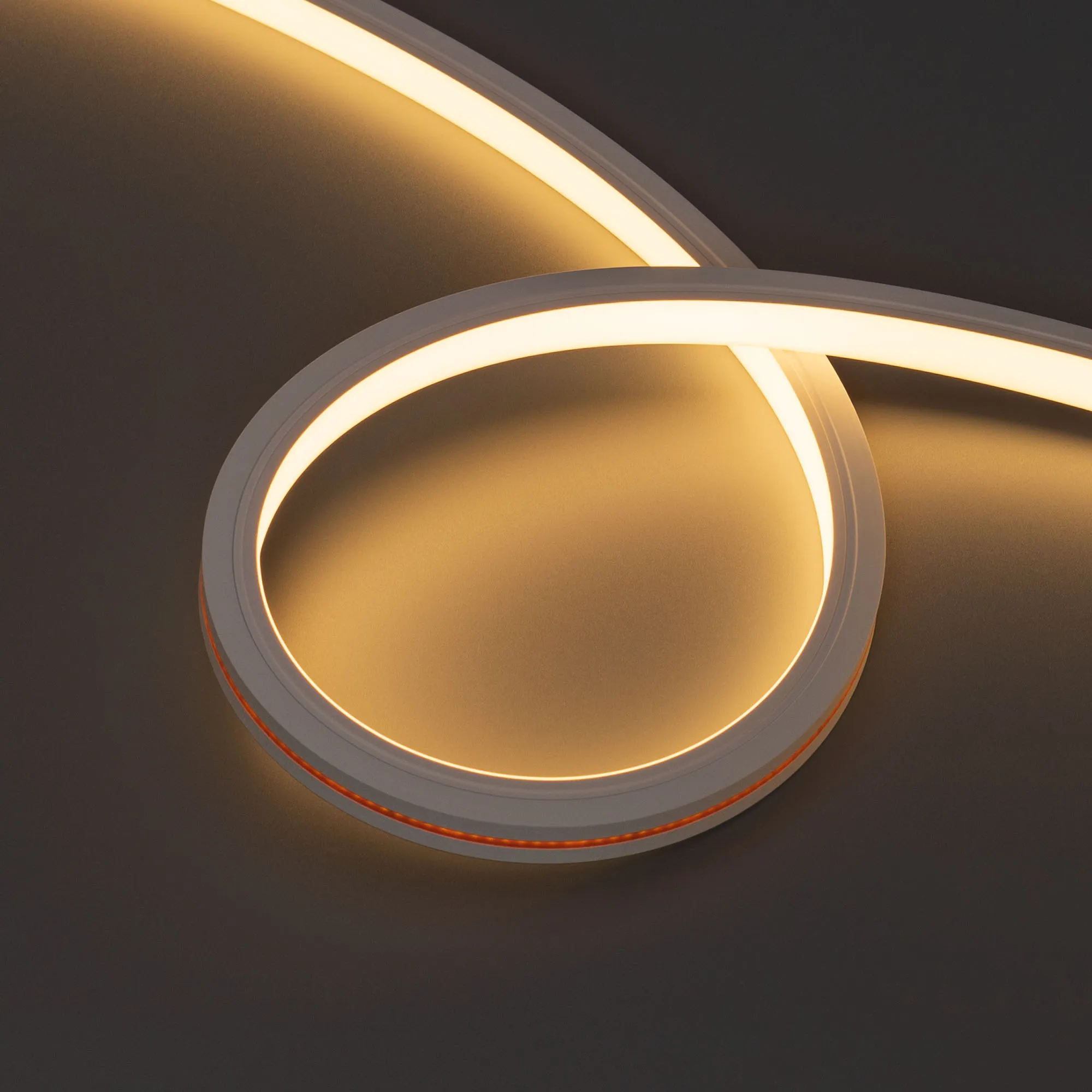 Лента герметичная MOONLIGHT-TOP-X320-13x12mm 24V Warm3000 (5 W/m, IP67, sauna, 5m, wire x1) (Arlight, Вывод вниз, 3 года)