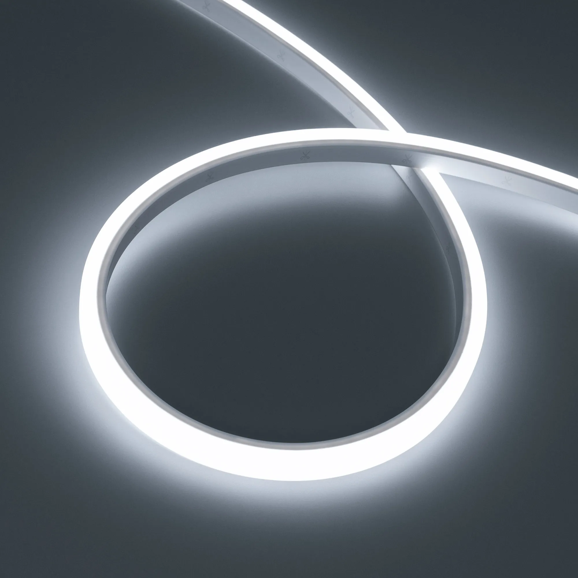 Лента герметичная WAVE-TOP-PU-A144-10x10mm 24V White5700 (5 W/m, IP68, 1m, wire x1) (Arlight, Вывод боковой, 3 года)