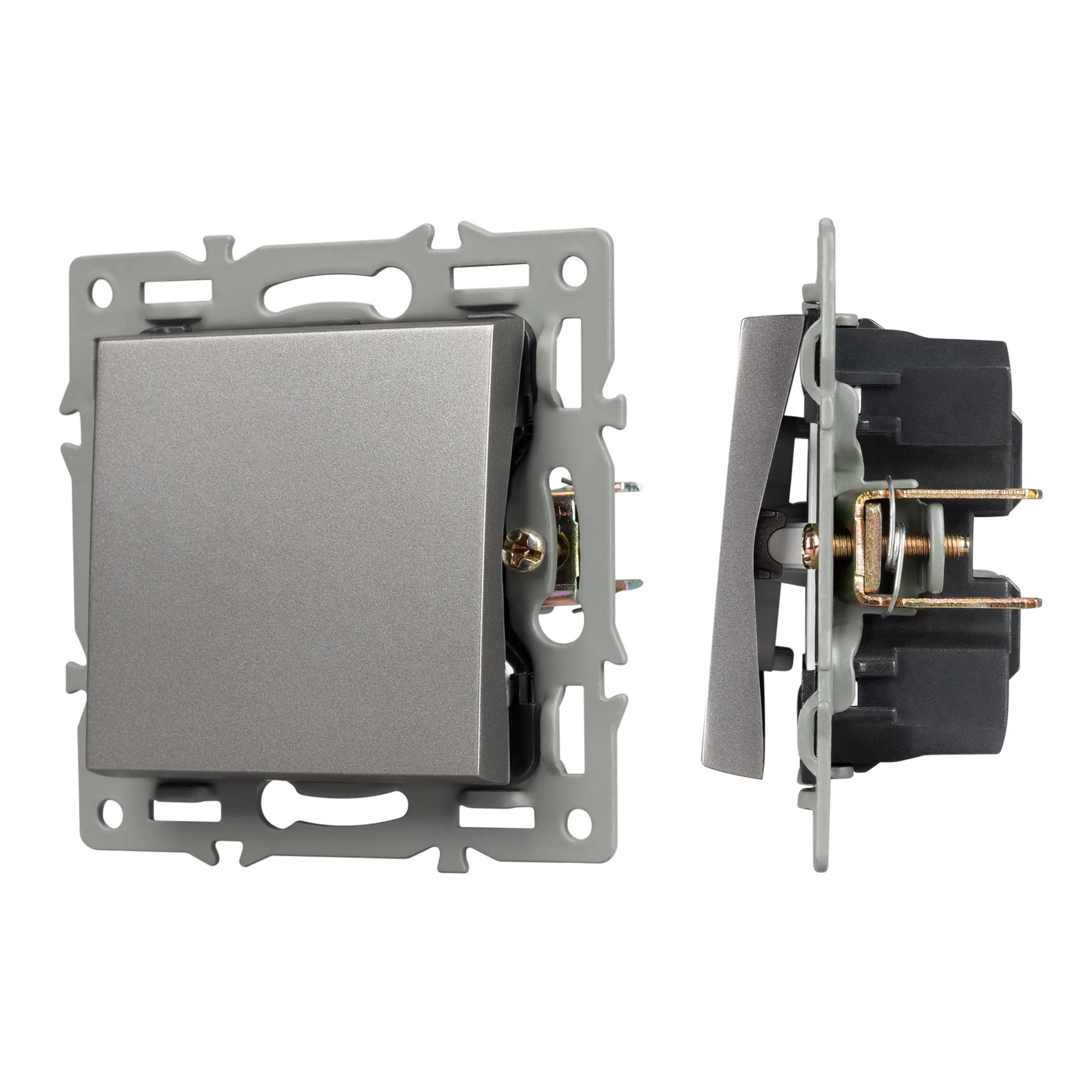 Механизм выключателя одноклавишный перекрёстный SWT-MKX1-PL-GR (250V, 16A) (Arlight, -)