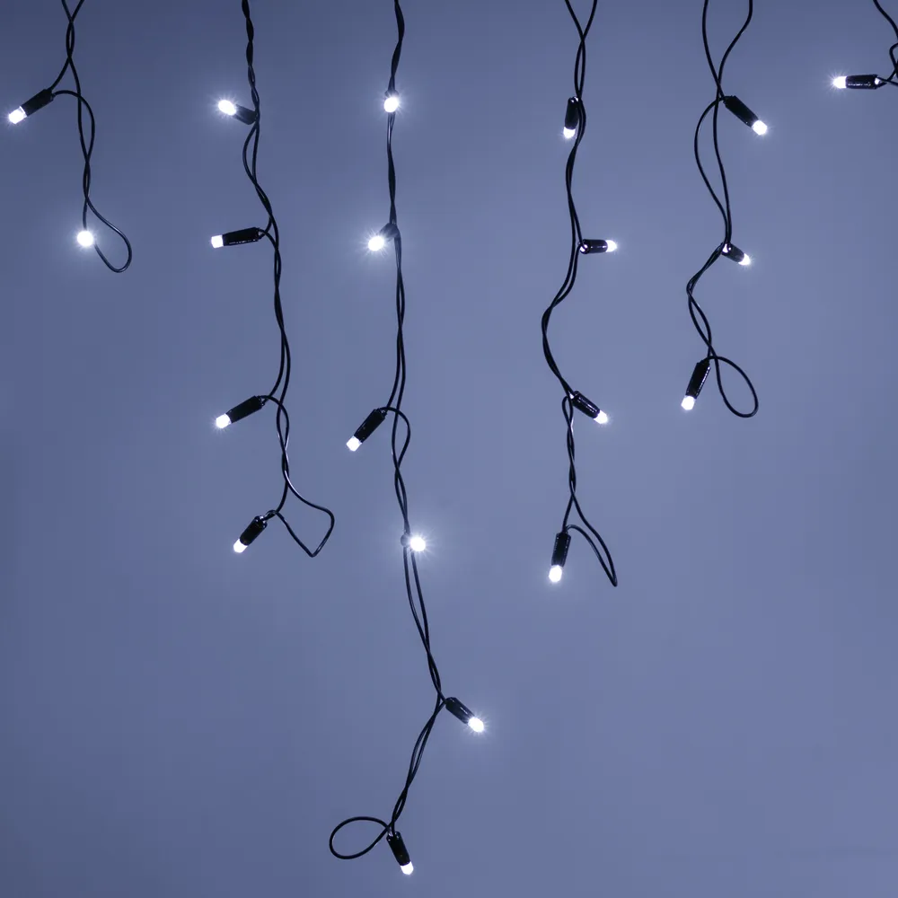 Светодиодная гирлянда ARD-EDGE-CLASSIC-2400x600-BLACK-88LED-MILK-FLASH White (230V, 6W) (Ardecoled, IP65)